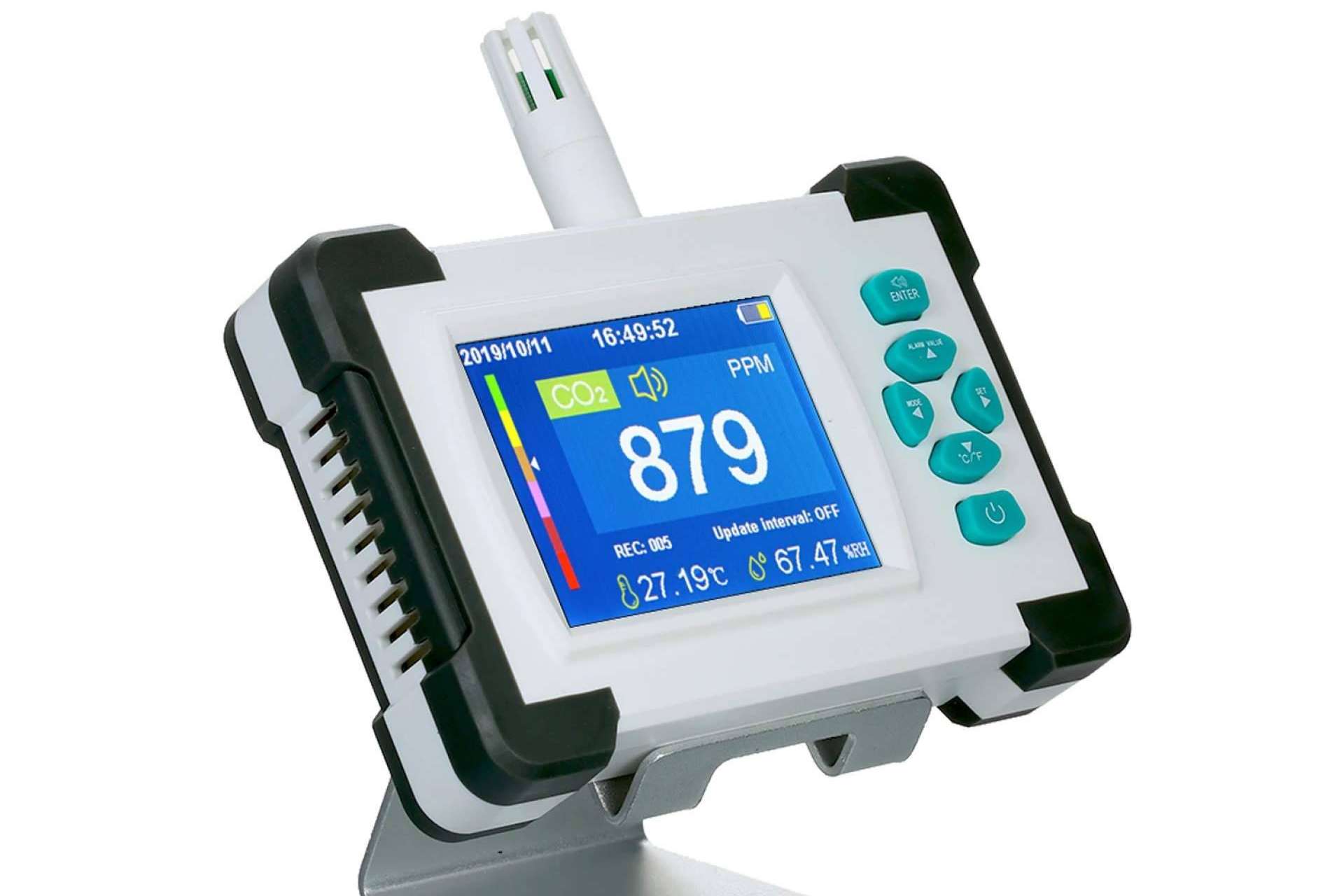 El medidor detector de CO2 DIOXCARE de Protect Soiart Distribución