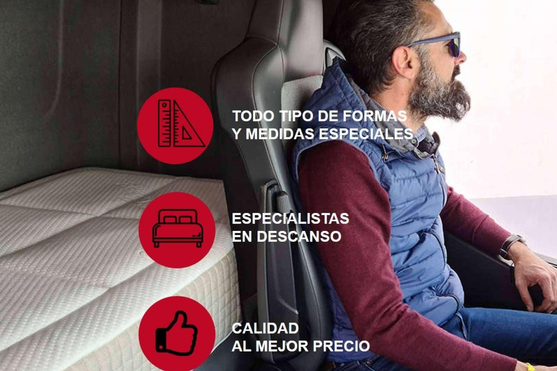 Cualquier marca y modelo de camión encuentra en la  línea específica de SoloDuerme colchones de camiones