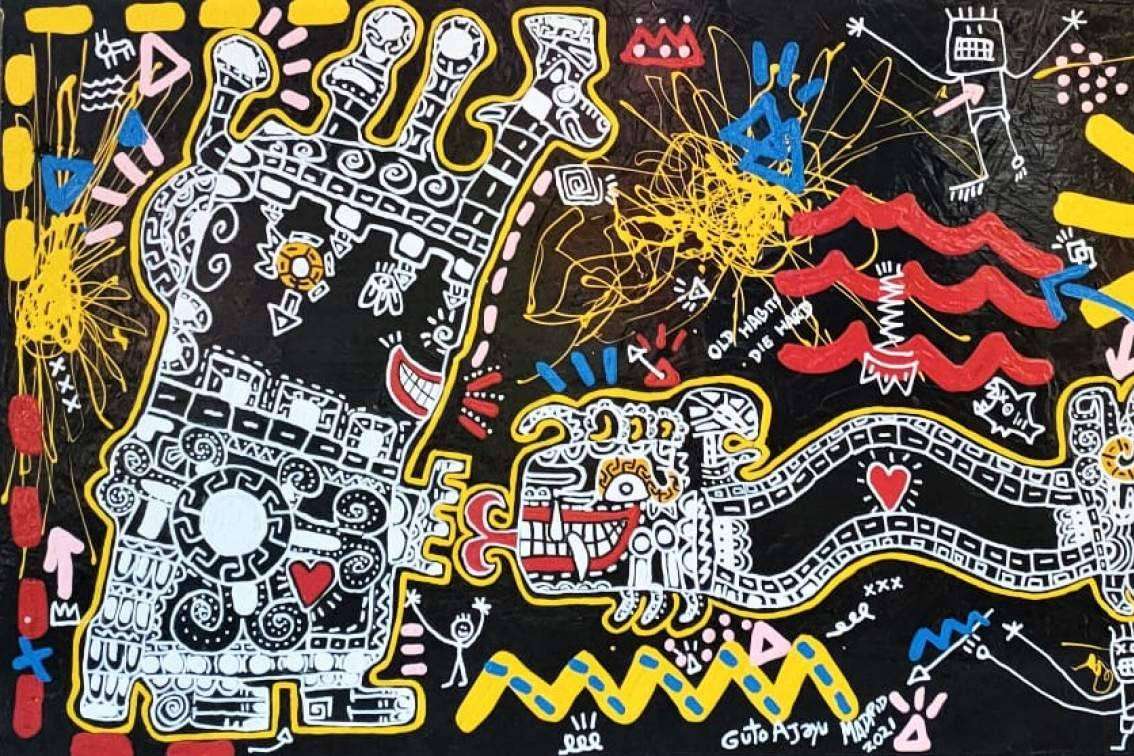 El artista que combina el arte tradicional con el arte actual, Guto Ajayu