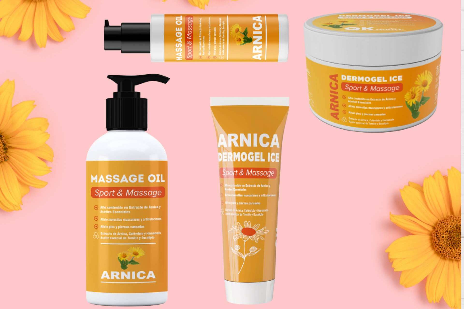 La crema y aceite masaje árnica que ofrece QKnatur