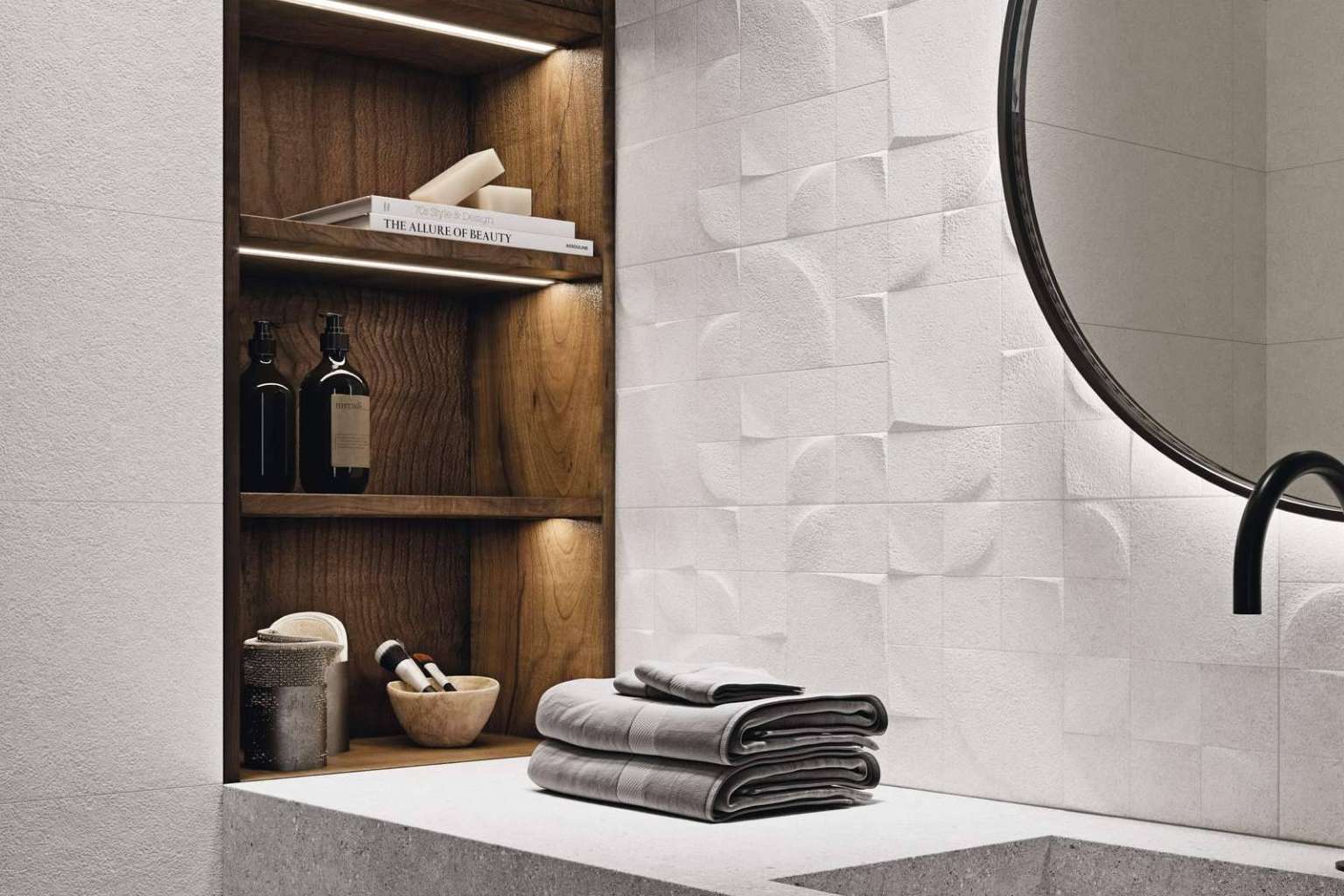Azulejos para baños pequeños con Duritti Cerámica