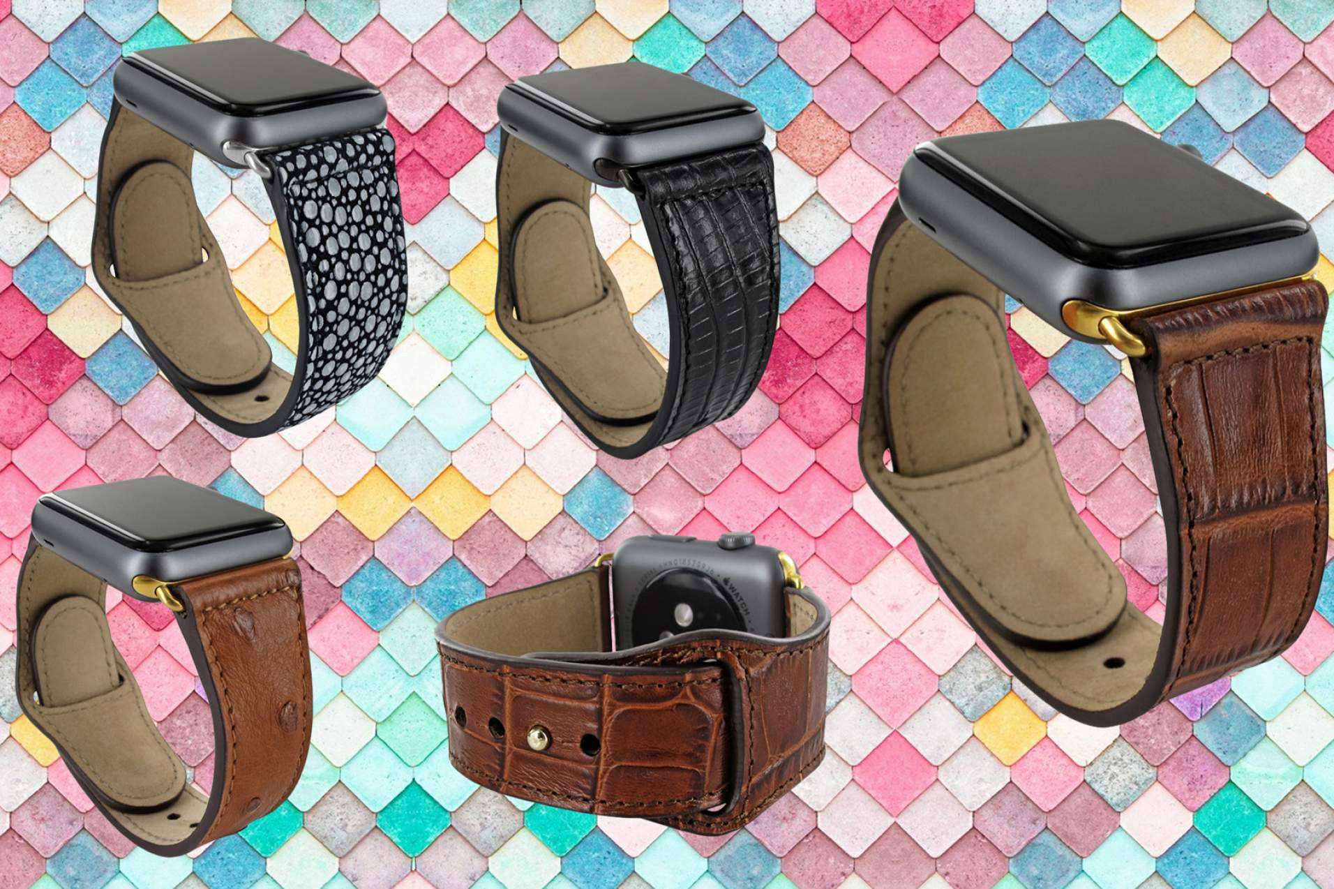 Correa en piel de extremada calidad para los Apple Watch, con Piel Frama