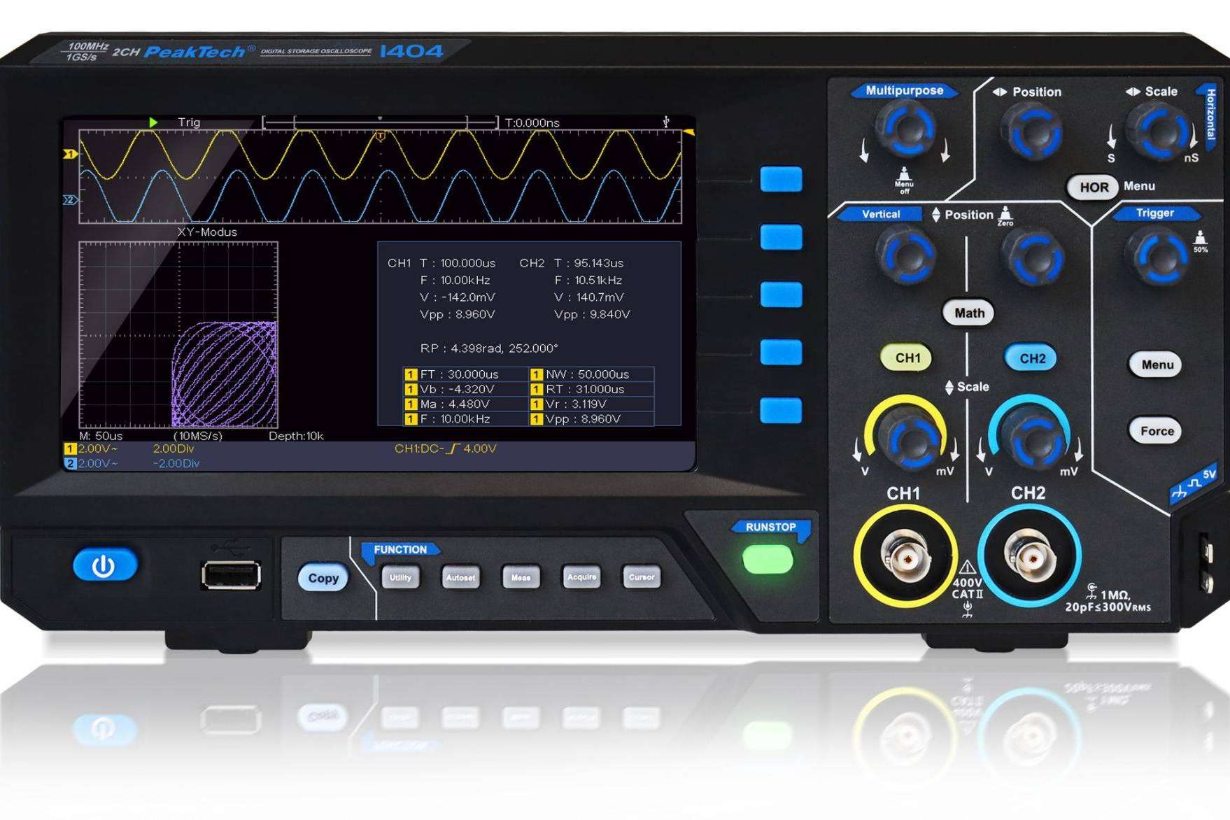 PeakTech es un fabricante alemán de equipos de medida eléctricos y para laboratorio electrónico, como el osciloscopio digital