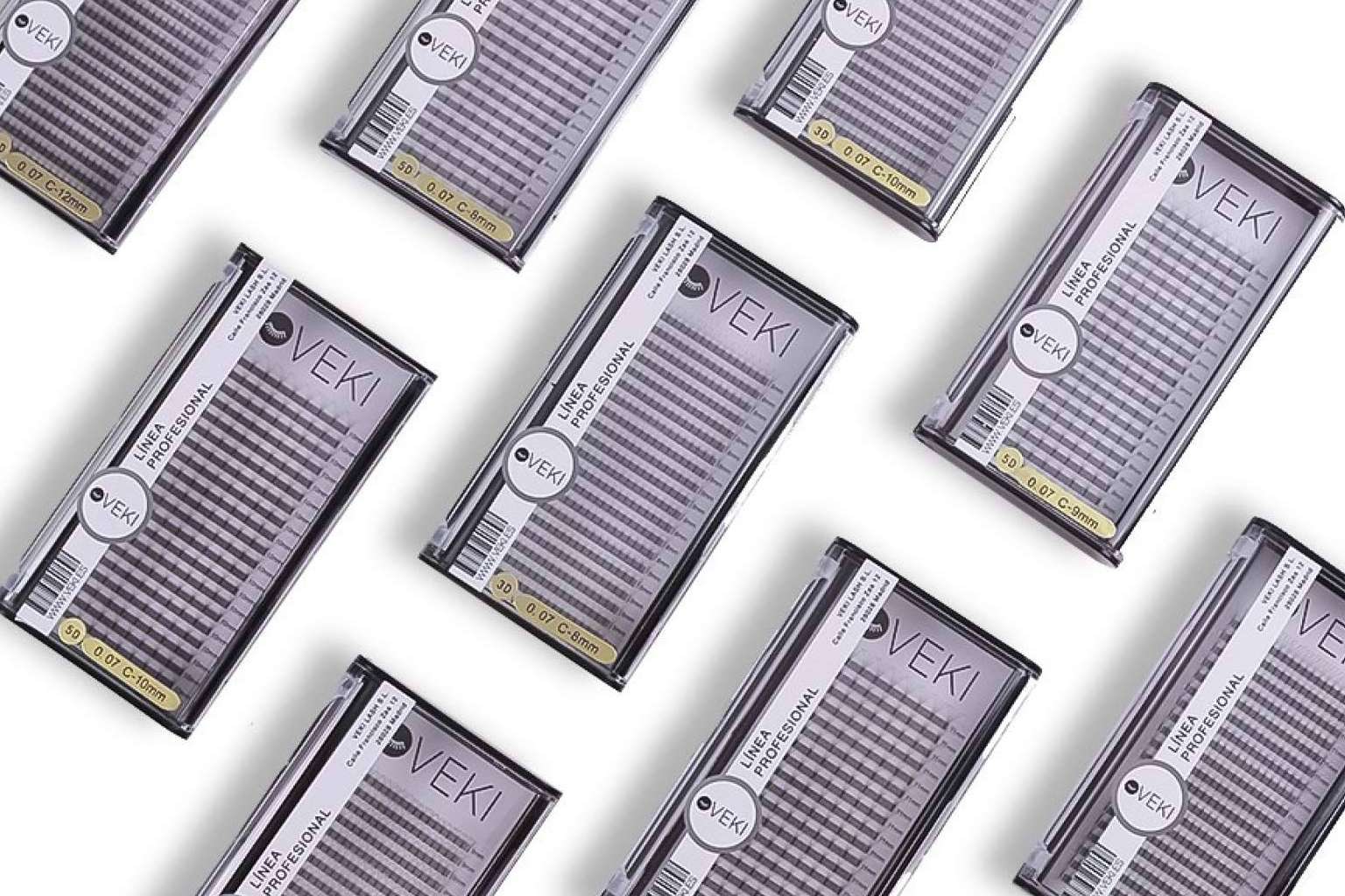 Los productos cosméticos y las extensiones de pestañas de VEKI