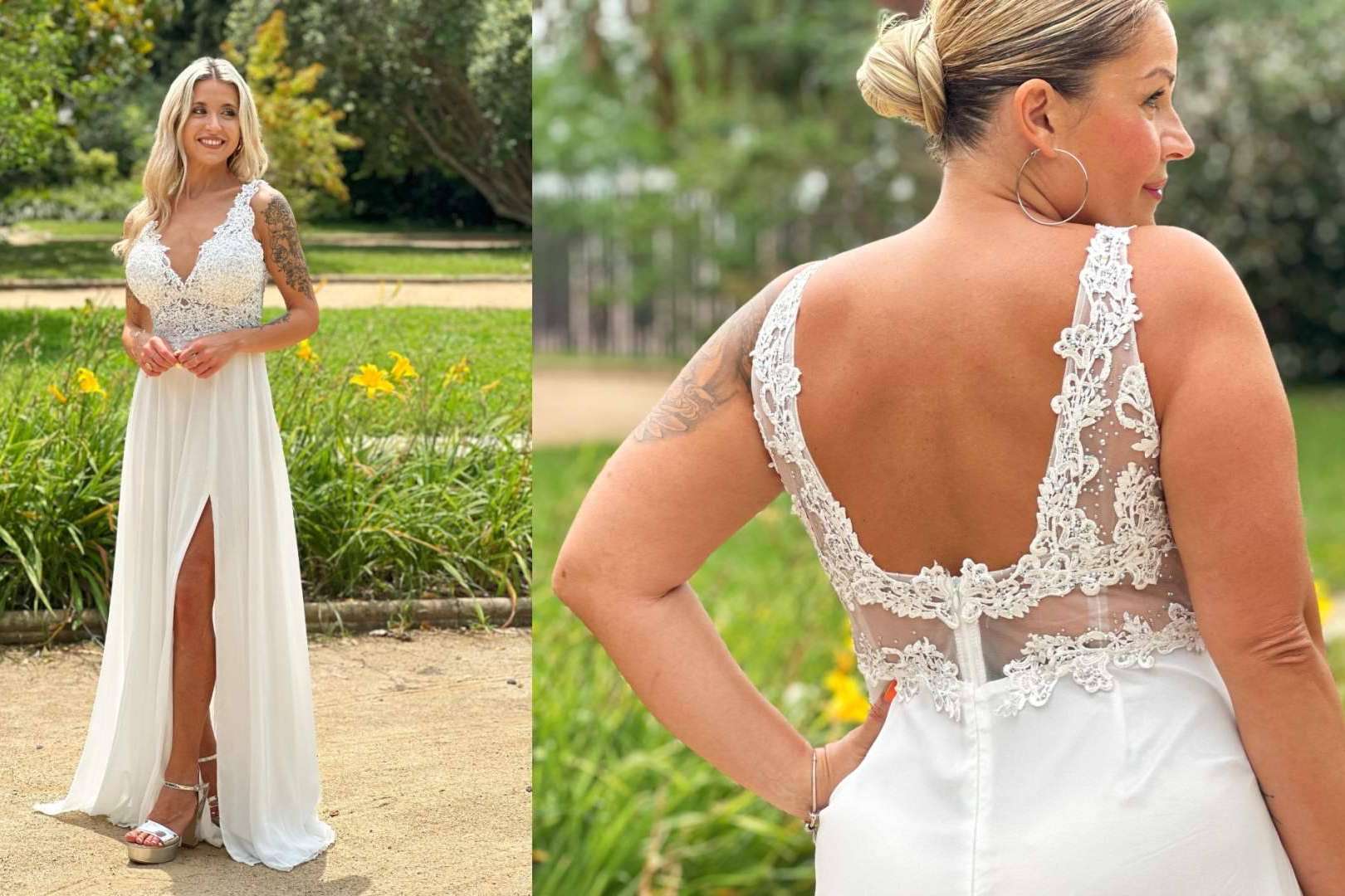 El modelo más vendido en gala ahora disponible para novias, con tallas para todas en Vestidos Araya