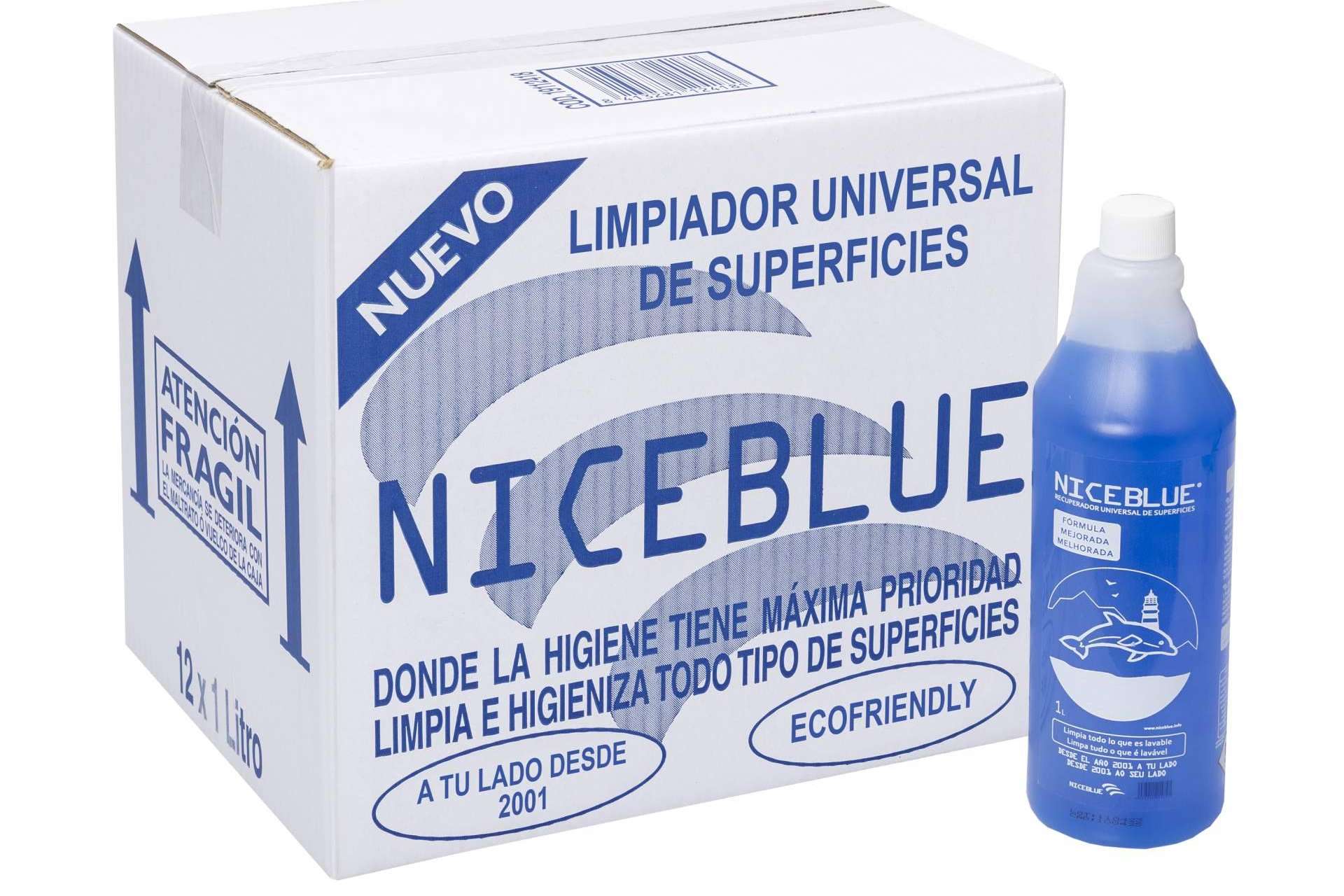 Con 1 litro del producto de limpieza Niceblue, se obtienen 20 litros para trabajar