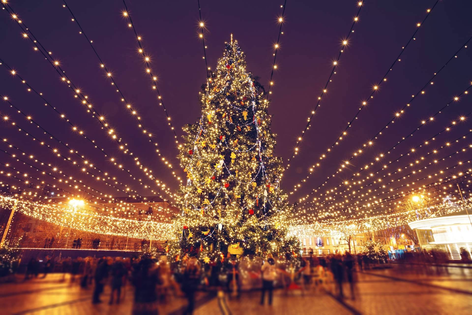 elalquilador ofrece equipación para decorar una ciudad en Navidad