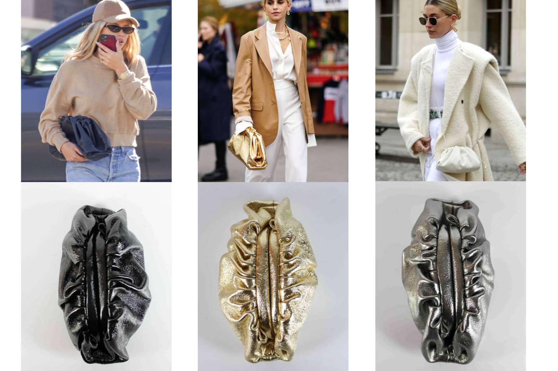 El bolso de piel low cost inspirado en el mini pouch de Bottega Veneta que todas las estilistas desean