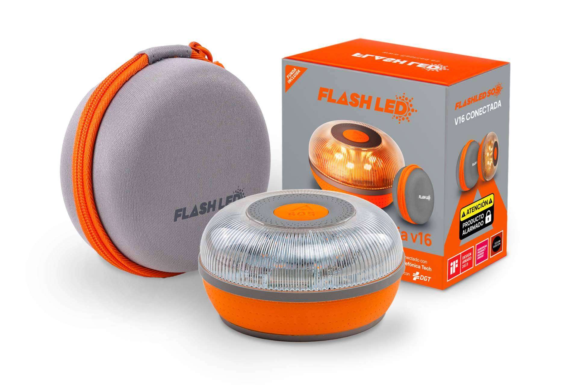 FlashLED, una de las mejores luces de emergencia V16 conectada del mercado