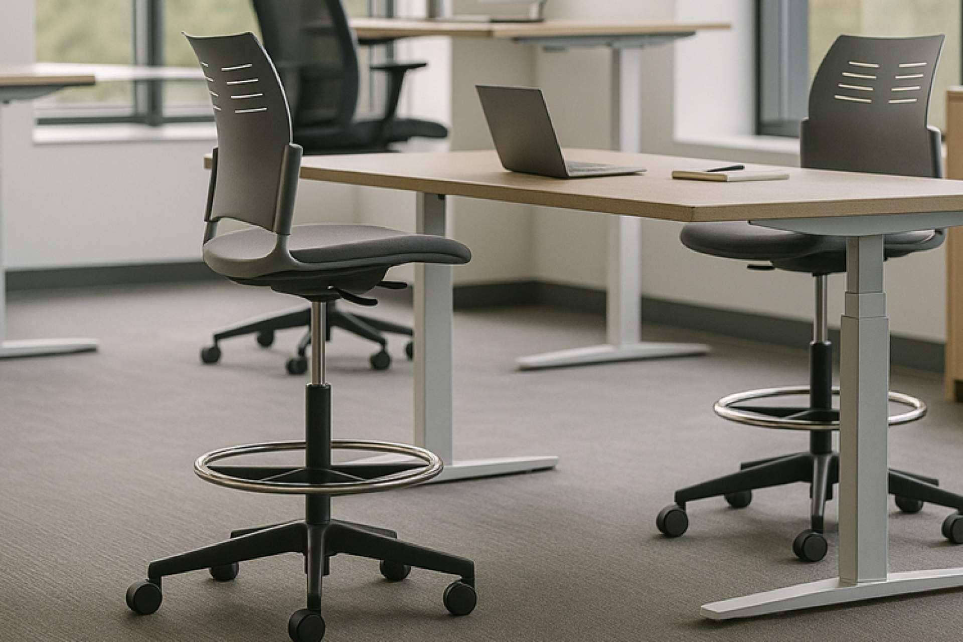El taburete alto como pieza clave en espacios actuales, soluciones de Spacio para uso profesional y doméstico